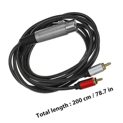 SEWCHICS XLR Female to Dual RCA Audio Splitter Cable 2m Microphone Signal Patch - Image 2
