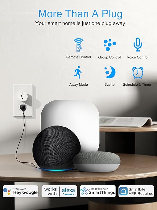 EIGHTREE 15A Smart Plug, Wi-Fi & Bluetooth Smart Outlet - Image 4