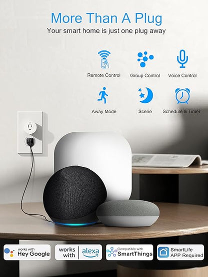 EIGHTREE 15A Smart Plug, Wi-Fi & Bluetooth Smart Outlet - Image 4