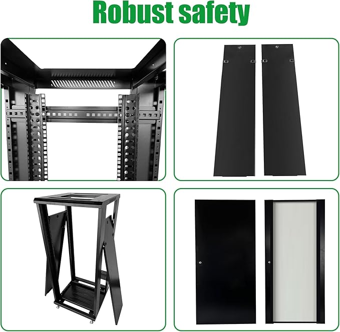 27U Server Cabinet Rack Enclosure, - Image 6