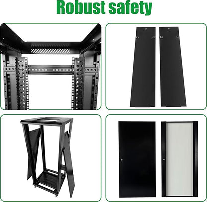 27U Server Cabinet Rack Enclosure, - Image 6