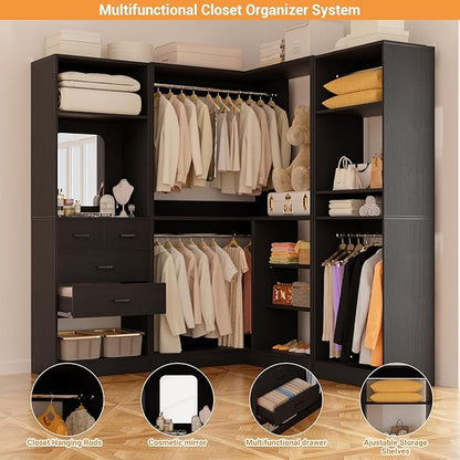 Unikito 86” Closet System, Corner Closets Organizer - Image 3