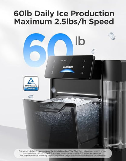 GoveeLife Smart Nugget Ice Maker Pro, 60lbs Daily, 6-Minute First Ice, 40dB - Image 2
