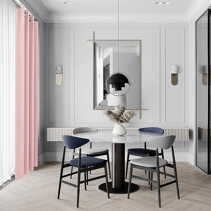 DWCN Blush Pink Blackout Curtains - Image 3