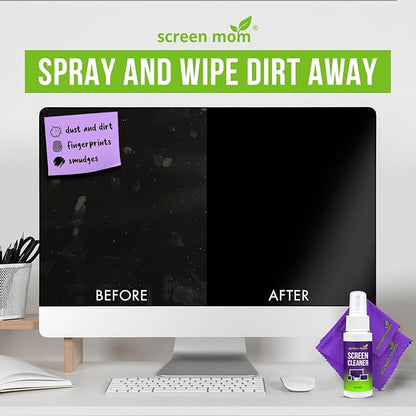 Screen Mom Screen Cleaner Purple Microfiber Cloths - Image 6