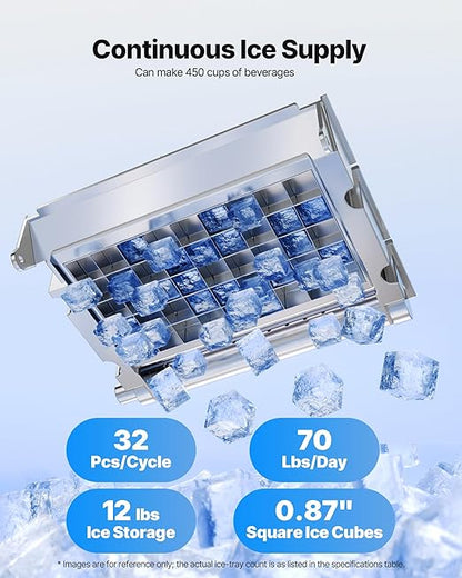 VEVOR Commercial Ice Maker Machine, 90 lbs/24h - Image 2
