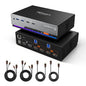 TESmart 8K@60Hz HDMI KVM Switch 2 Monitors 2 Computers USB 3.0, HDMI KVM Switch by TESmart