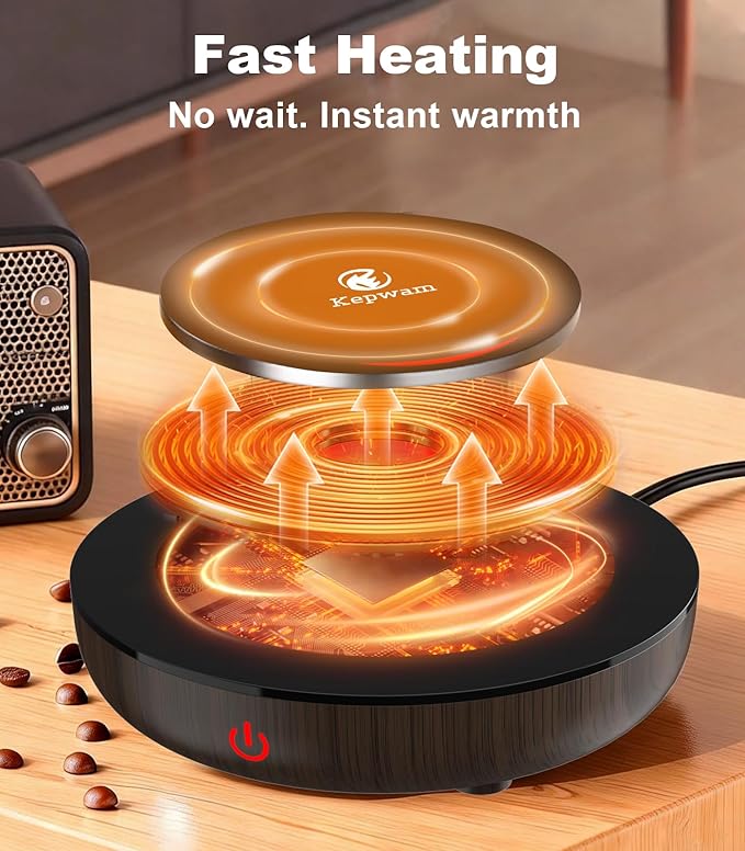 Kepwam Coffee Mug Warmer for Desk, 3-Temp Fast Heating Cup Warmer - Image 2