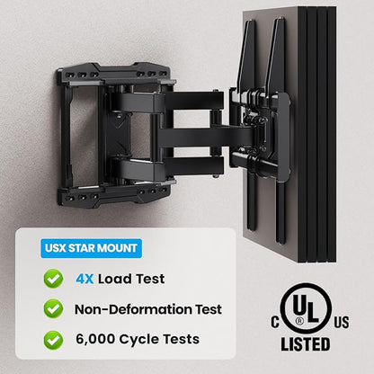 USX STAR UL Listed Full Motion TV Wall Mount Bracket - Image 7