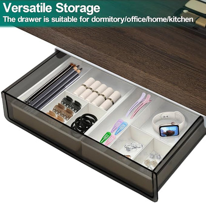 Large Under Desk Table Drawer Storage Organizer, Slide Out Drawer - Image 7