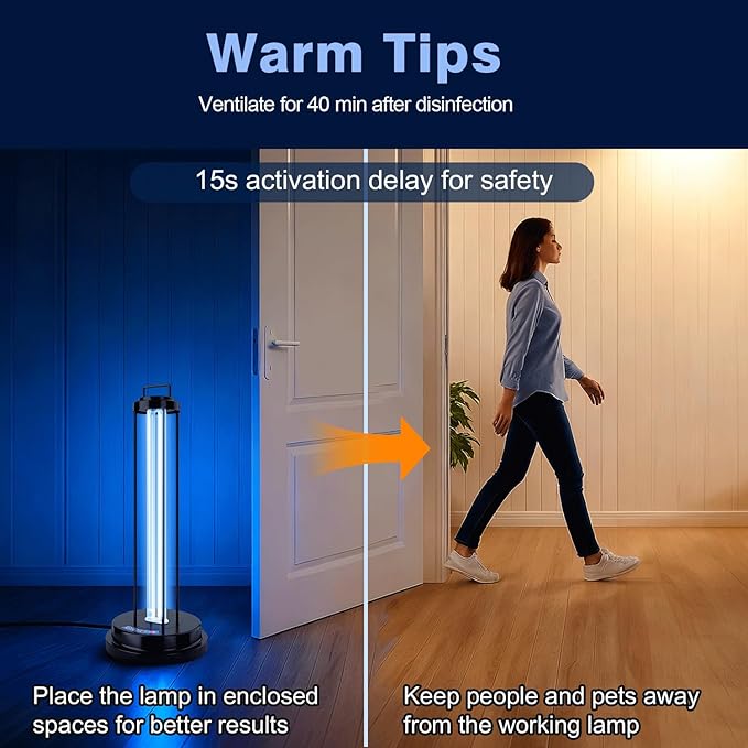 UV Light Sanitizer, 40W Metal Ultraviolet Sanitizer, Ultraviolet Light - Image 6