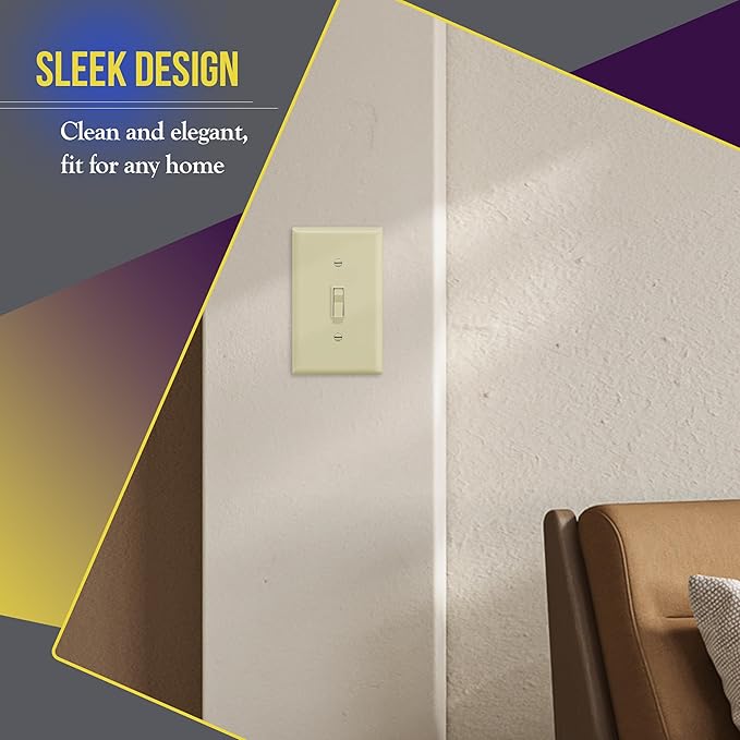 ENERLITES Toggle Light Switch Wall Plate, Size 1-Gang 4.50" x 2.76", - Image 3