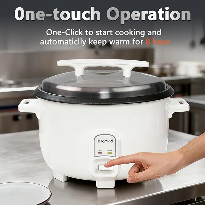 Commercial Rice Cooker, 46-Cup Rice Cooker, 9Qt / 10 L Large Rice Cooker - Image 3