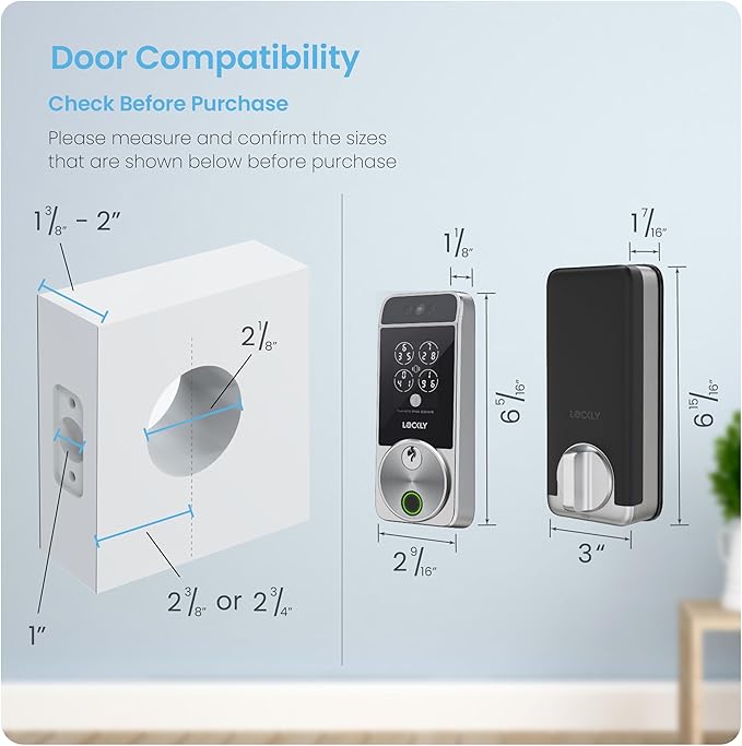 Lockly Visage Zeno Series Smart Lock, Facial Recognition & Fingerprint Keyless - Image 3