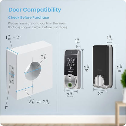 Lockly Visage Zeno Series Smart Lock, Facial Recognition & Fingerprint Keyless - Image 3