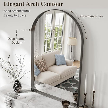Arch Bathroom Mirror, Tempered Glass Decor Mirror - Image 2