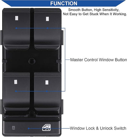 Obaee Driver Side Power Master Window Switch, Compatible - Image 3