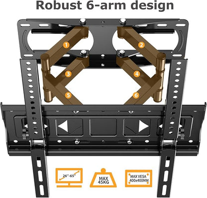 WNJQBY Full Motion TV Wall Mount - Image 7