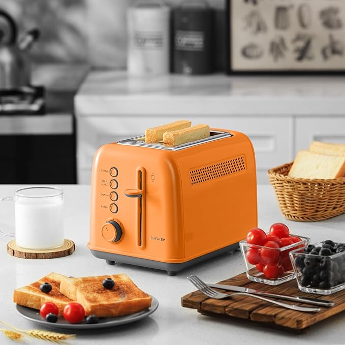 BUYDEEM DT620 2-Slice Toaster, Extra Wide Slots, Retro Stainless Steel - Image 8