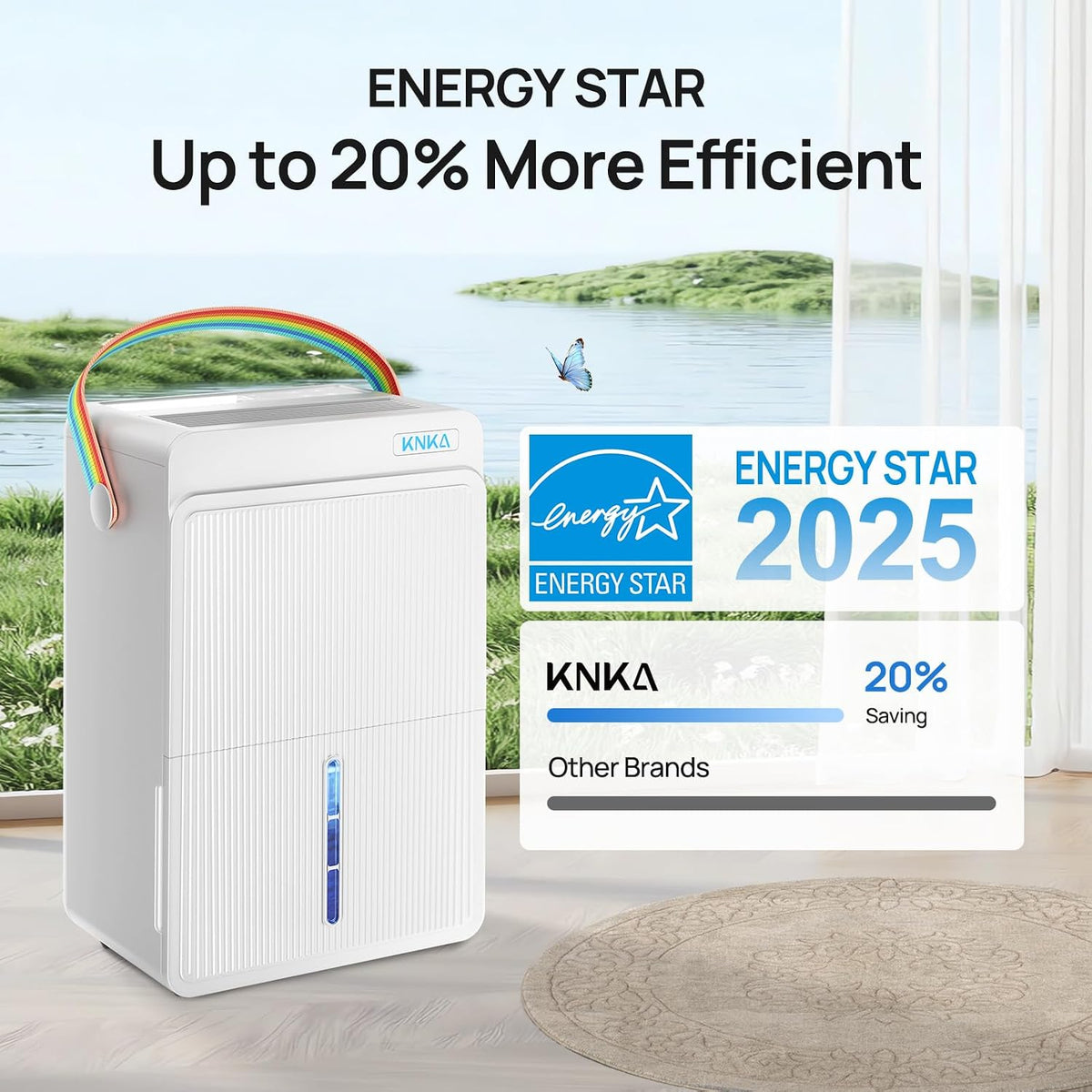 knka energy star 5500 sq.ft dehumidifier for basement, package contents