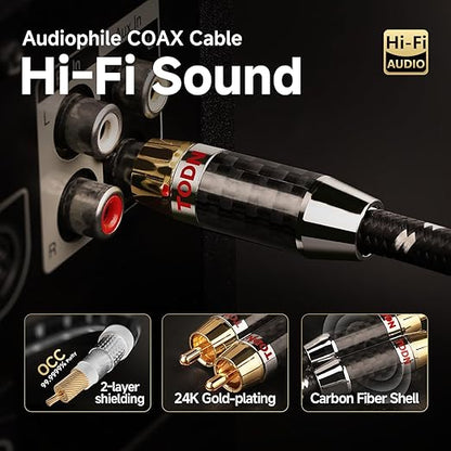 TODN Digital Coaxial Audio Cable 75-Ohm - Image 3