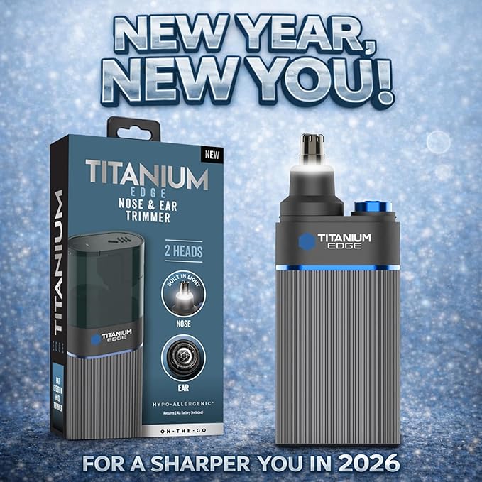 Microtouch Titanium Edge Ear & Nose Trimmer – Dual Rotary Blade Heads - Image 2