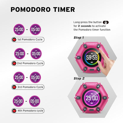 Printers Jack, Visual Pomodoro Timer, Productivity Cube Timer, Mute & Vibration - Image 2