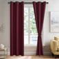 JIUZHEN Burgundy Blackout Curtains by JIUZHEN