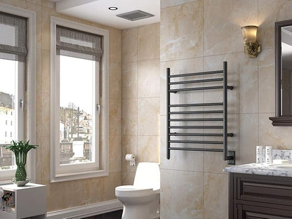 HEATGENE Towel Warmer Wall-Mounted Hardwired Heated Towel Rack Matte Black - Image 2