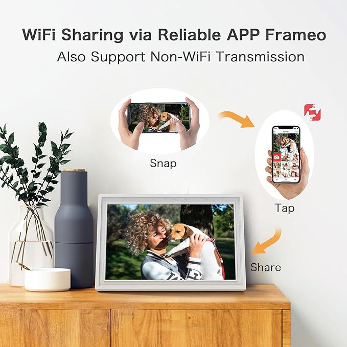 Digital Picture Frame WiFi, 10.1 Inch Frameo Digital Photo Frame, 32GB Memory - Image 6