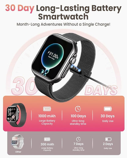 Smart Watch for Women Men Fitness: 1.85" Smart Watch - Image 2