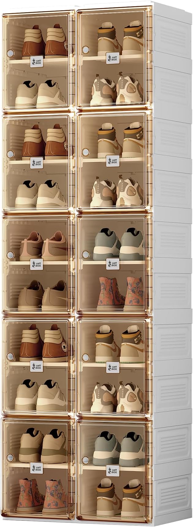 ANTBOX Shoe Organizer Storage Box, Portable Folding Shoe Rack by ANTBOX