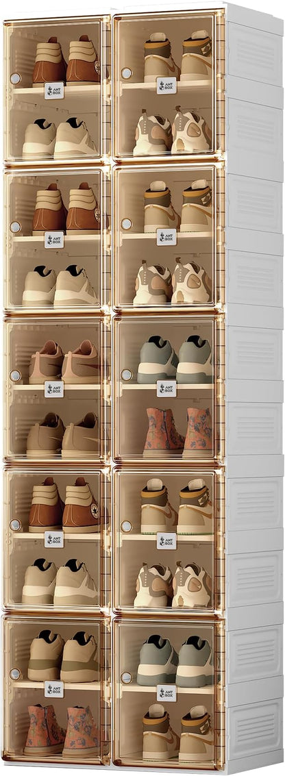 ANTBOX Shoe Organizer Storage Box, Portable Folding Shoe Rack by ANTBOX