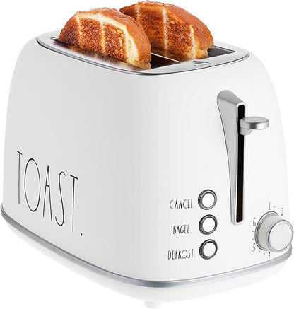Rae Dunn Retro Rounded Bread Toaster, 2 Slice Stainless Steel Toaster by RaeDunn