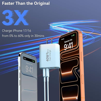 USB C Wall Fast Charger Block, 40W 4-Port Type C Chargers Fast Charging Blocks - Image 5