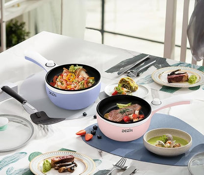 Dezin Hot Pot Electric Upgraded, Non-Stick Sauté Pan, Rapid Noodles Electric Pot - Image 8