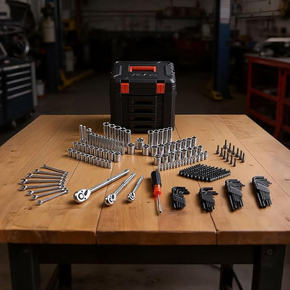 VEVOR Mechanics Tool Set, 256-Piece Mechanic Tool Kit, 1/4 in, 3/8 in, and 1/2 - Image 9