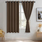 JIUZHEN Brown Blackout Curtains by JIUZHEN