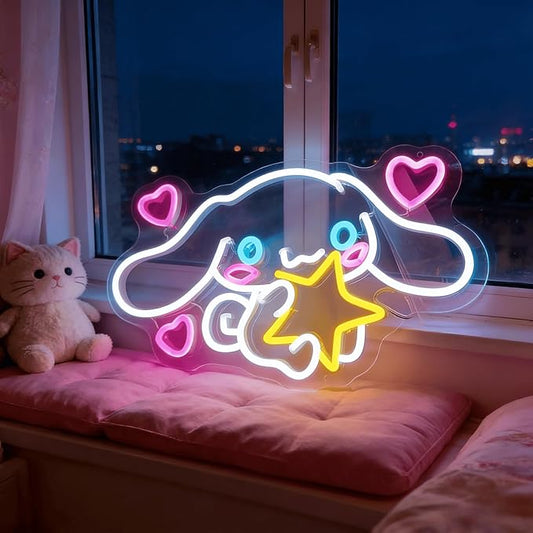 THIIXDAI Cinnamoroll Neon Sign for Room Decor, USB Powered LED Lights by THIIXDAI