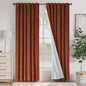 Lazzzy Burnt Orange Blackout Velvet Curtains 84 Inch Long Thermal Insulated by Lazzzy