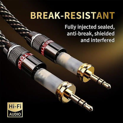 Audiophile HiFi Audio Cable–3.5mm to 3.5mm, 6N OFC Core, 24K Gold-Plated Plugs - Image 7