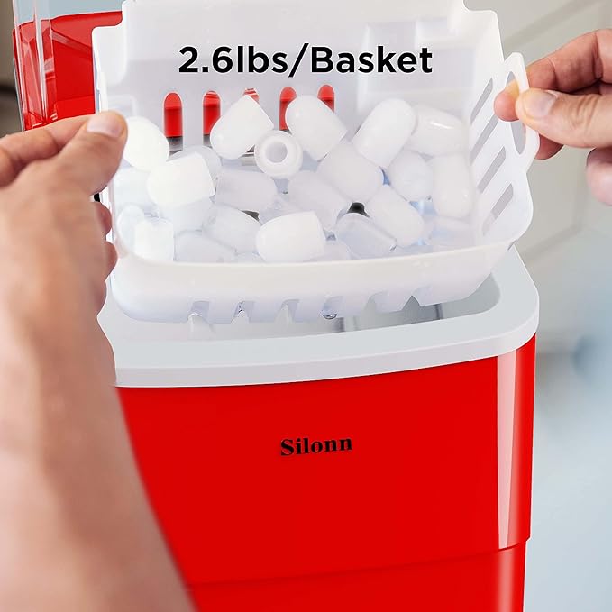 Silonn Ice Makers Countertop, 9 Cubes Ready in 6 Mins, Self-Cleaning Ice Machine - Image 5