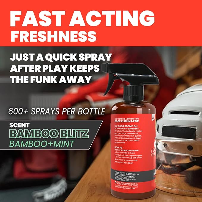 Uncle Todd’s Odor Stomp Sports Equipment Odor Eliminator Spray - Image 3