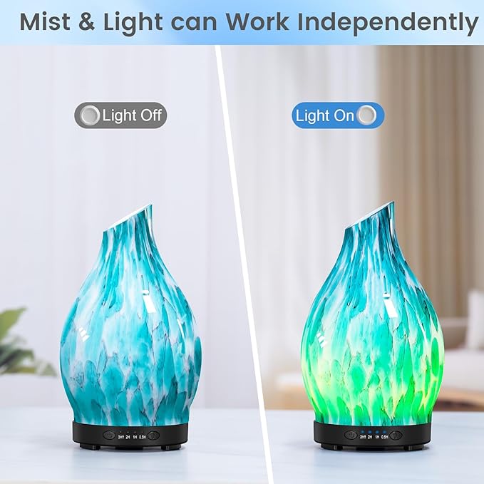 Essential Oil Diffuser, 120ML Glass Aromatherapy Diffuser - Image 4