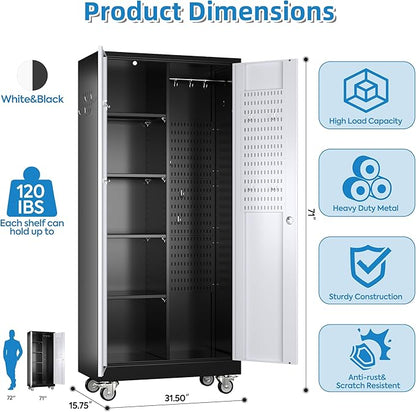 SUXXAN Broom Closet Storage Cabinet - Image 3
