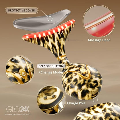 GLO24K Red Light for Face and Neck Beauty Device – Triple LED Action & - Image 5