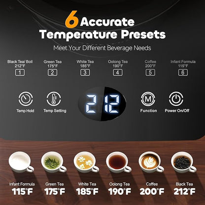 Electric Tea Kettle with Infuser Temperature Control and Automatic Shut Off 24 - Image 2