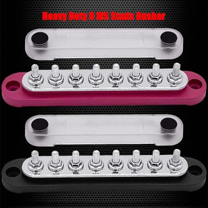 8 x M5 Studs Power Distribution Block Bus Bar 12V, Ampper 5.9" HD 120A Marine - Image 3