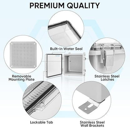TICONN Waterproof Electrical Junction Box IP67 ABS Plastic Enclosure - Image 4