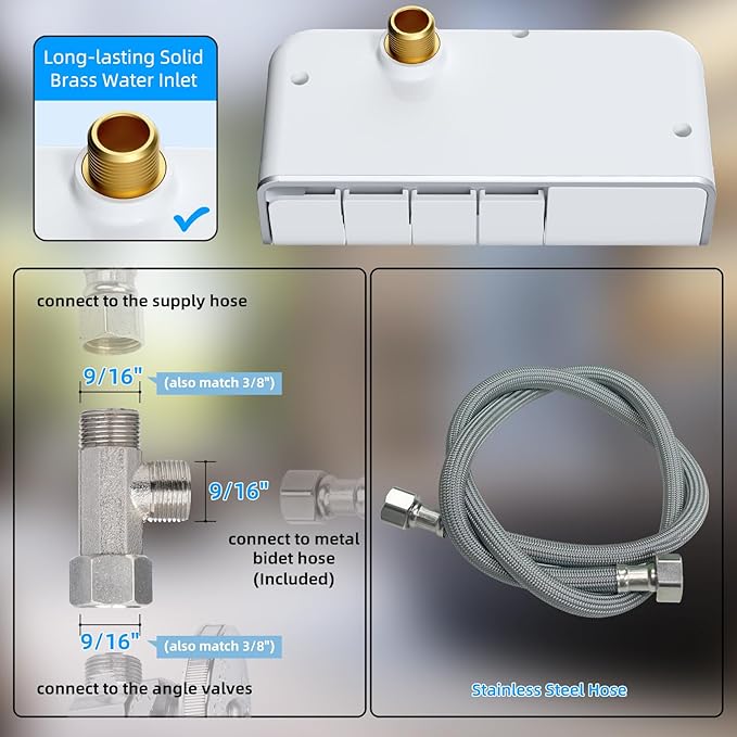 Hibbent Bidet Attachment for Toilet, Non-Electric Dual Nozzle for Frontal & - Image 7